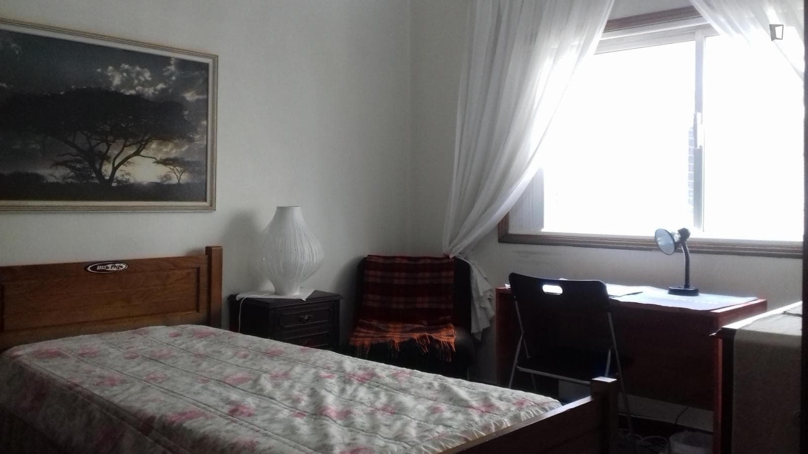 Well-lit single bedroom in Pedrouços photo 1