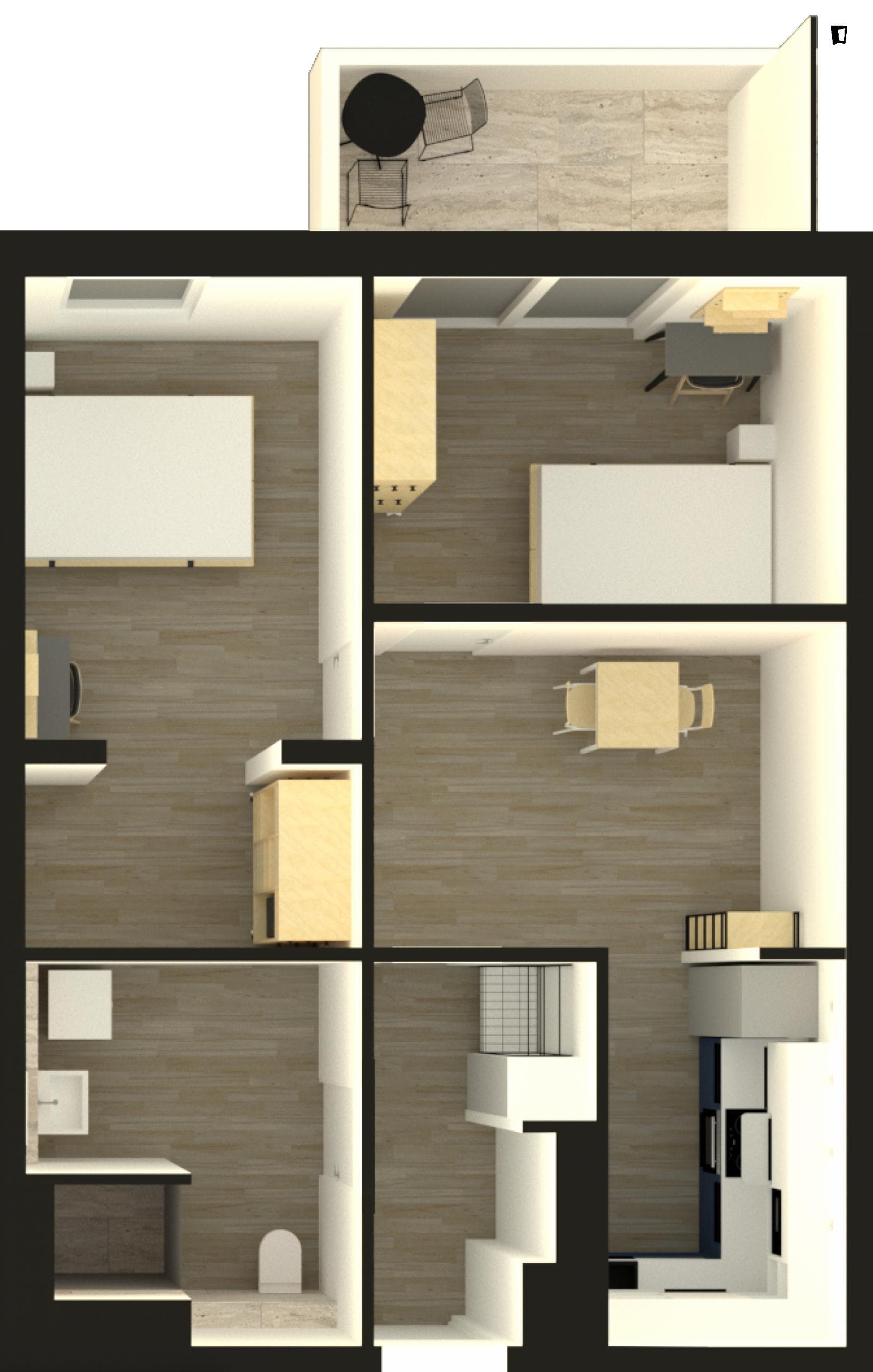 Cosy single bedroom in a 2-bedroom apartment in Moabit photo 1