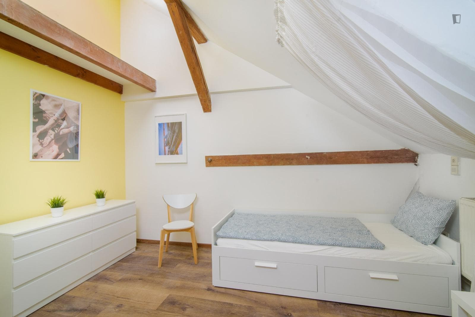 Cushy single bedroom in a 6-bedroom apartmen in Prague 2 district photo 1