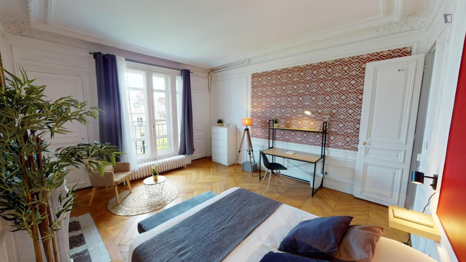 Ample double bedroom near the Wagram metro photo 1