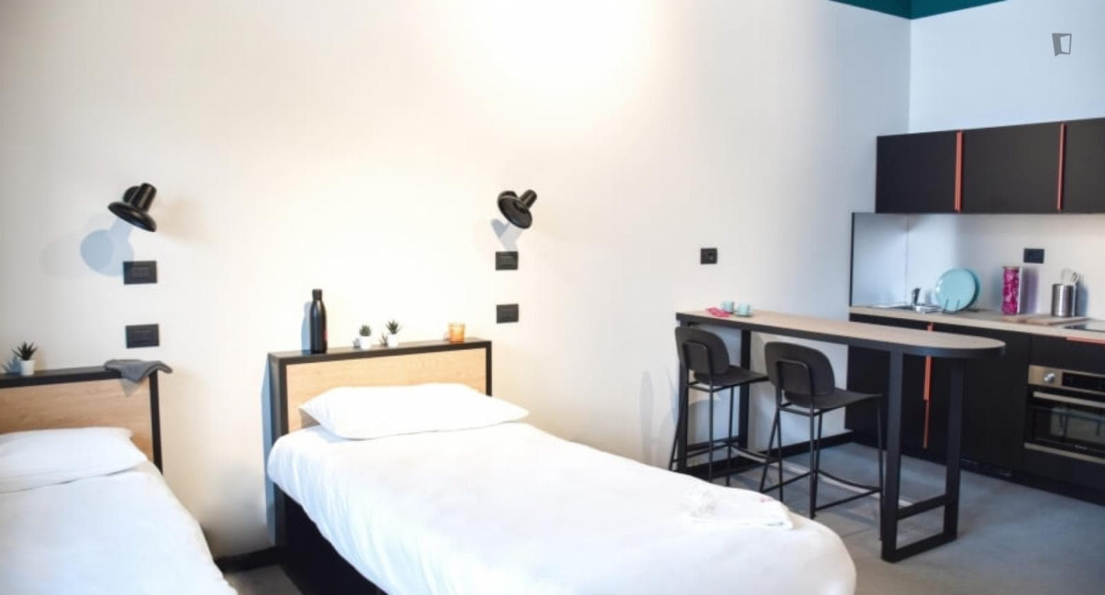 Bed in a shared studio, next to Bicocca metro station photo 1