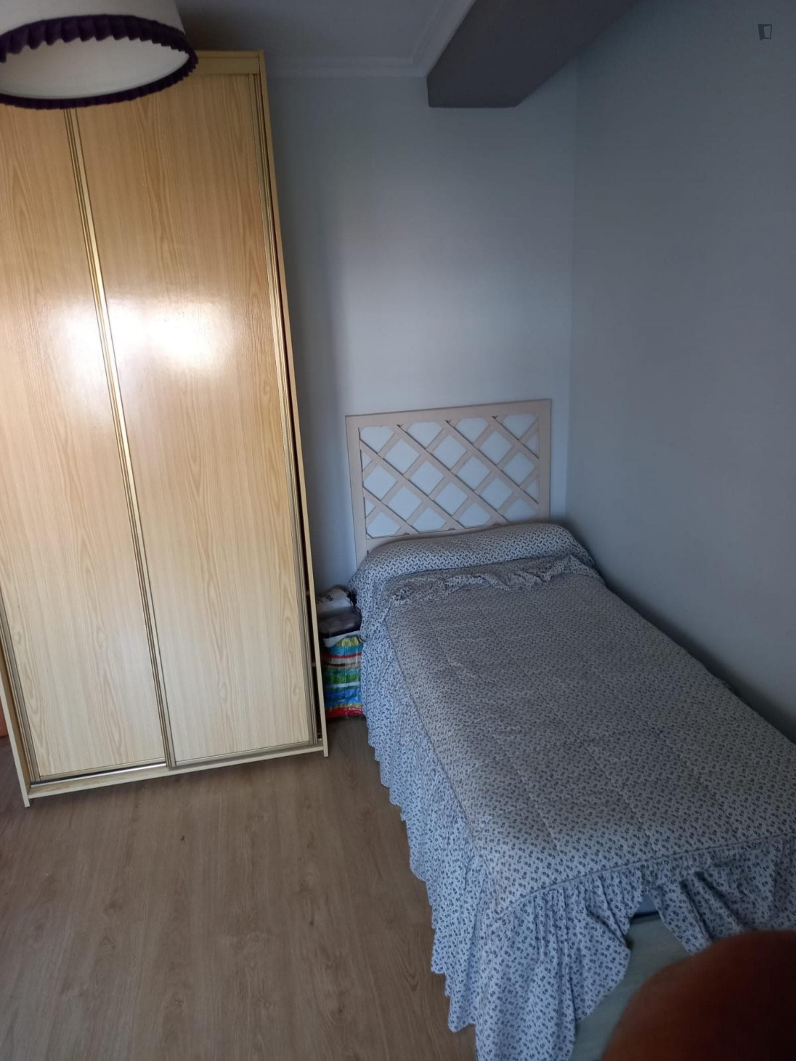Bedroom with enclosed balcony photo 1