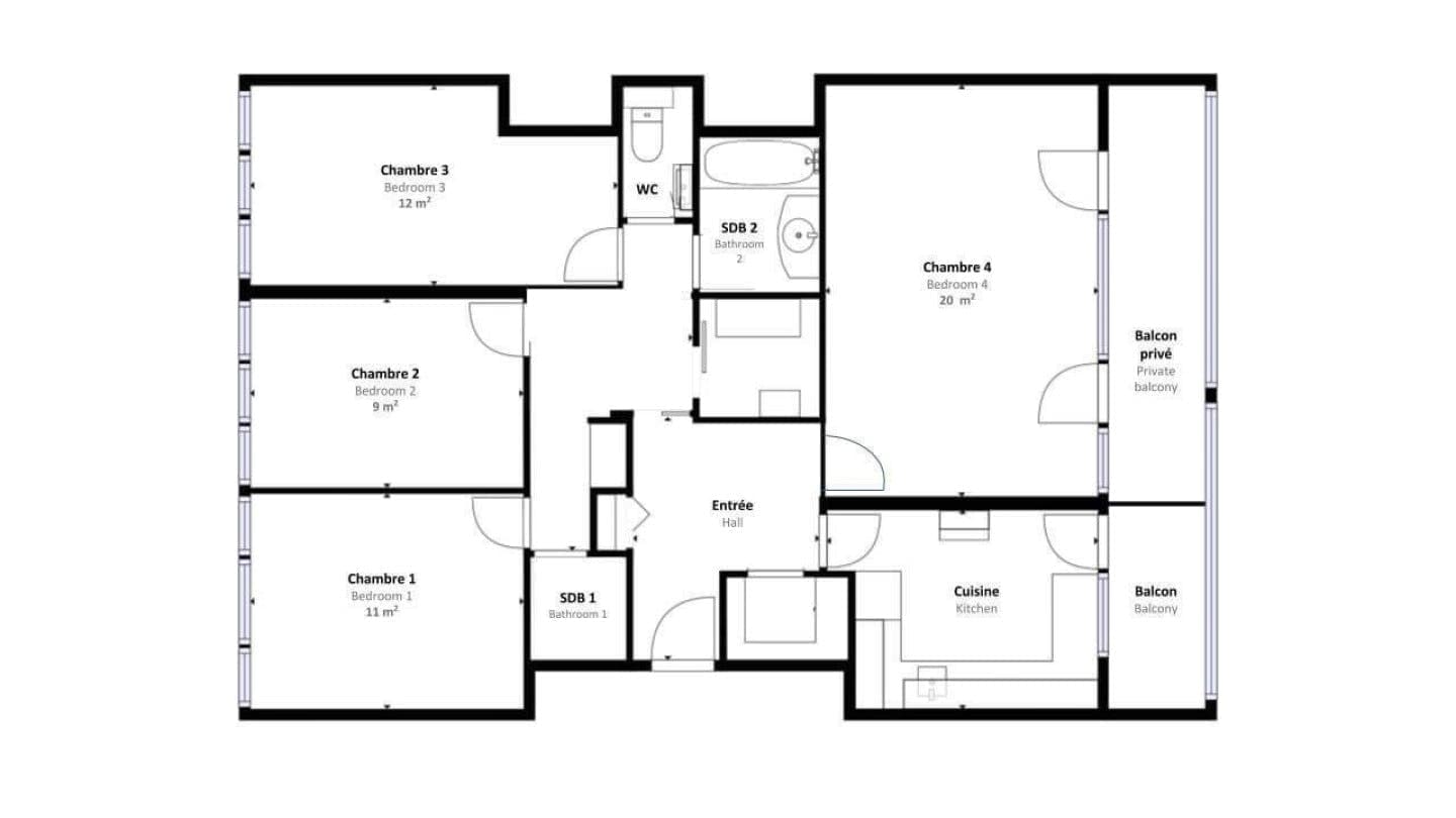 4-Bed Apartment on rue Salvador Allende photo 1