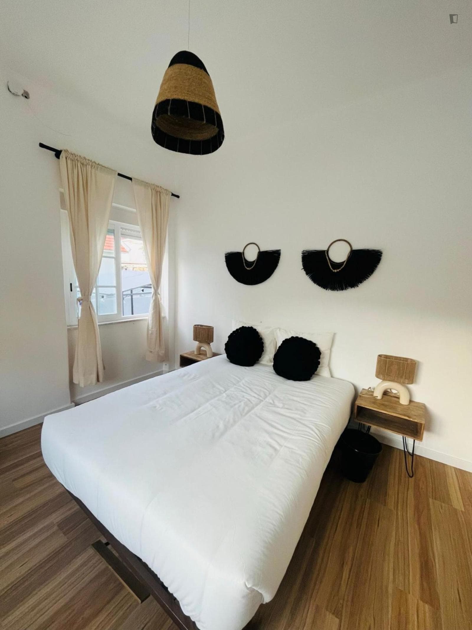 Sunny bedroom in a nice house photo 1