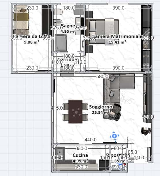 Apartment in Via Franchetta, Terre Roveresche for 76 m² with 2 bedrooms photo 1