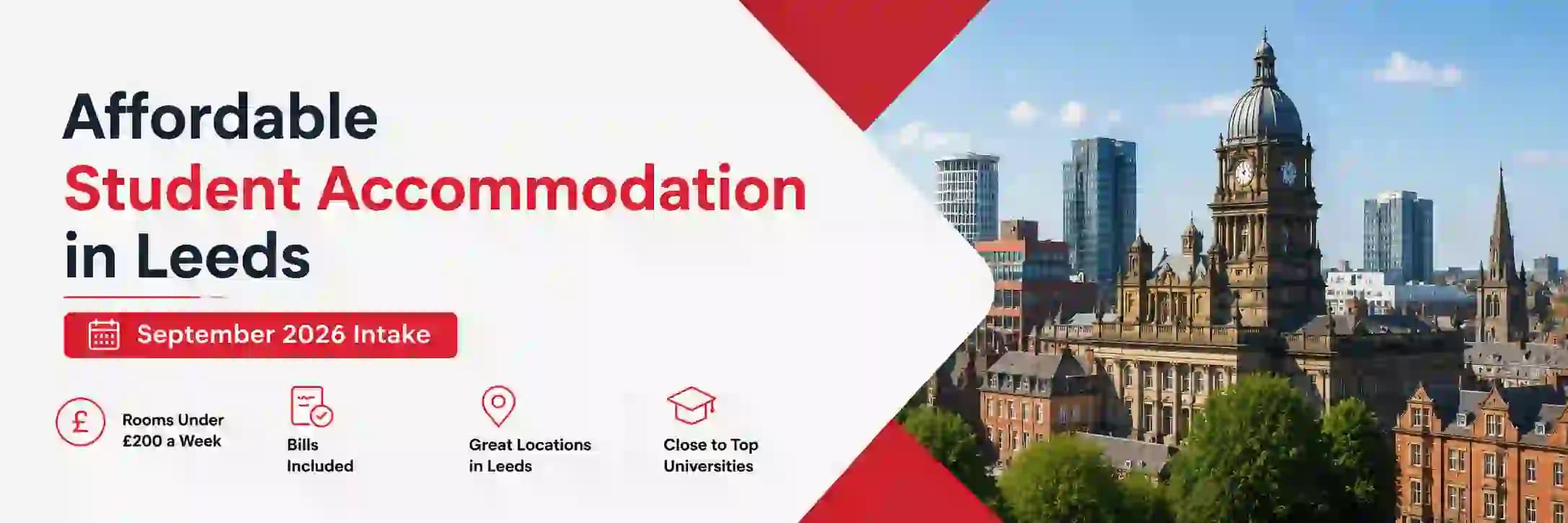 Students comparing affordable student accommodation in Leeds for the September 2026 intake