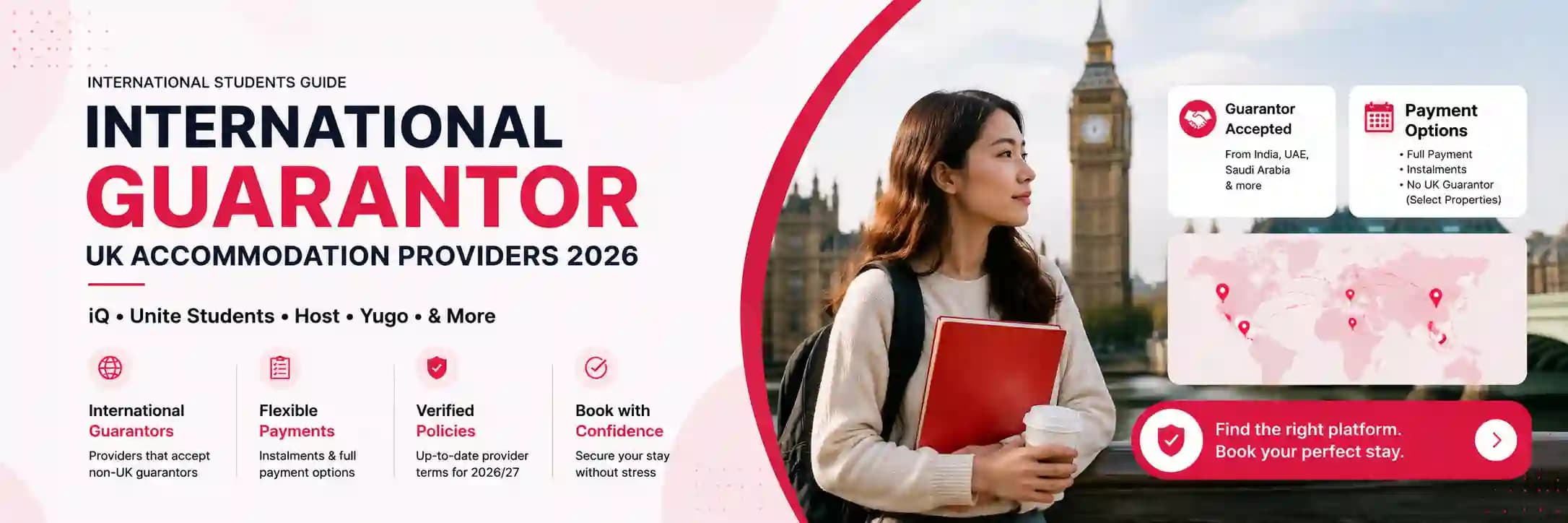 International student comparing UK student accommodation guarantor policies on a laptop