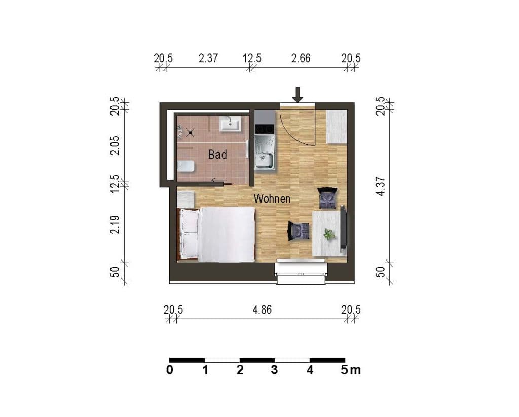 Trendy 1-room apartment on Rosenthaler Platz photo 1