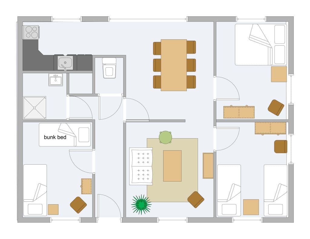 3-bed room apartment, free parking photo 1