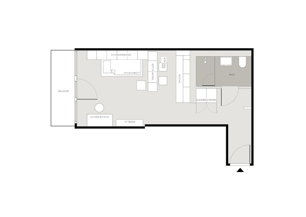 Furnished 1 room apartment in the center of Stuttgart photo 1