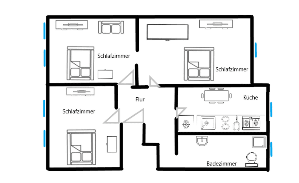 Newly renovated 3 room apartment photo 1