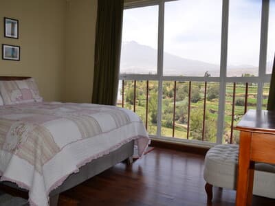 Beautiful view of the valley and volcanoes photo 1