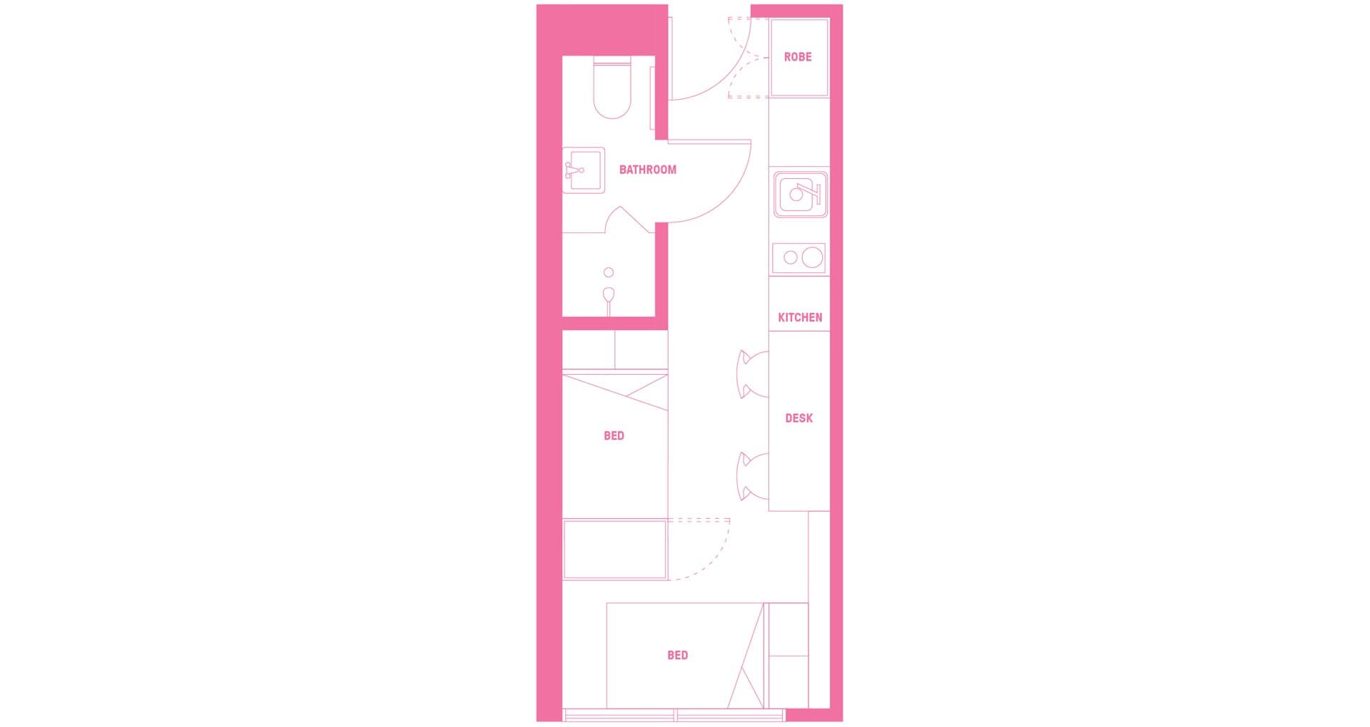 King Single Bed With Twin Mix Apartment With Views - 16