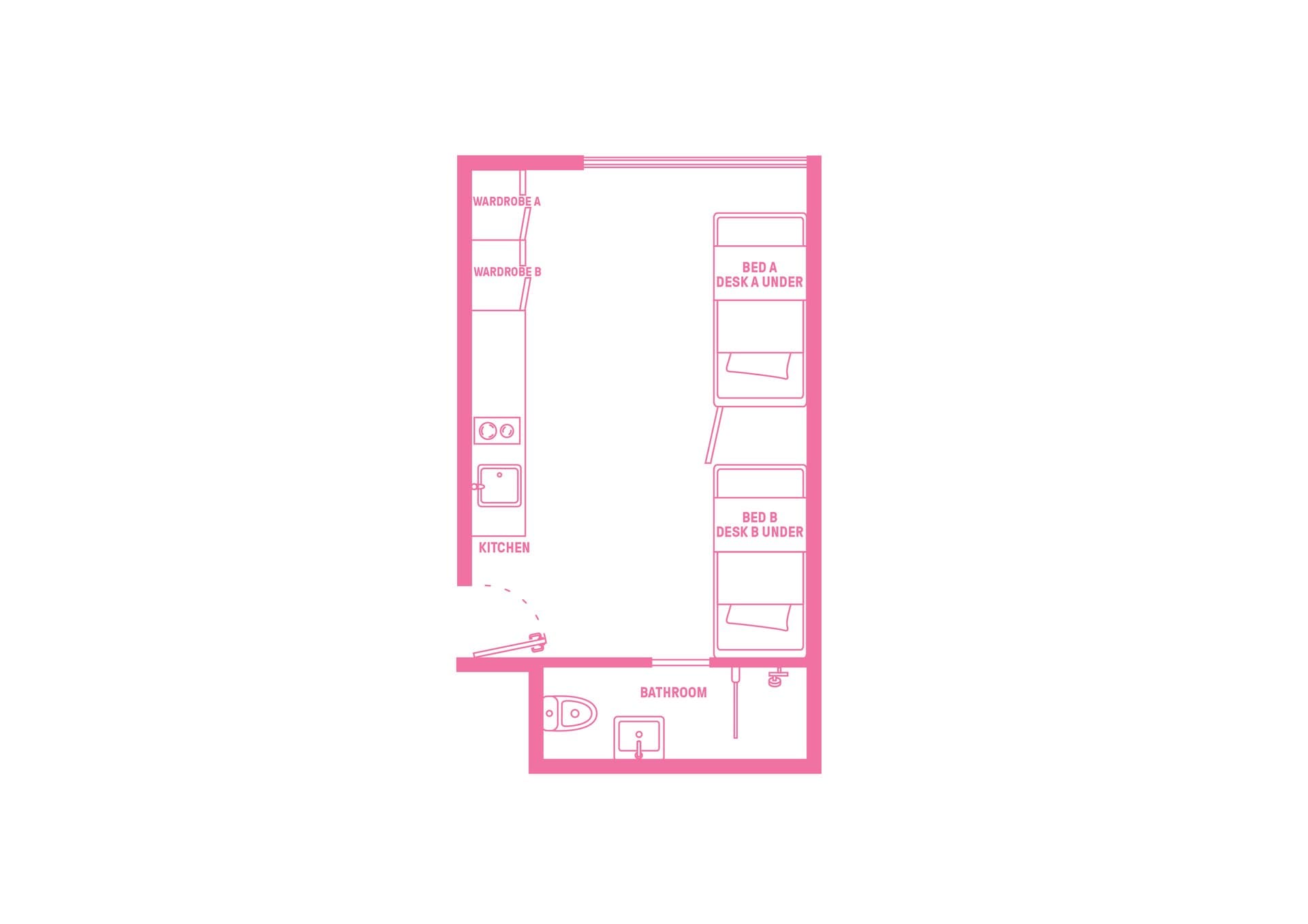 King Single Bed With Twin Loft Apartment - 16