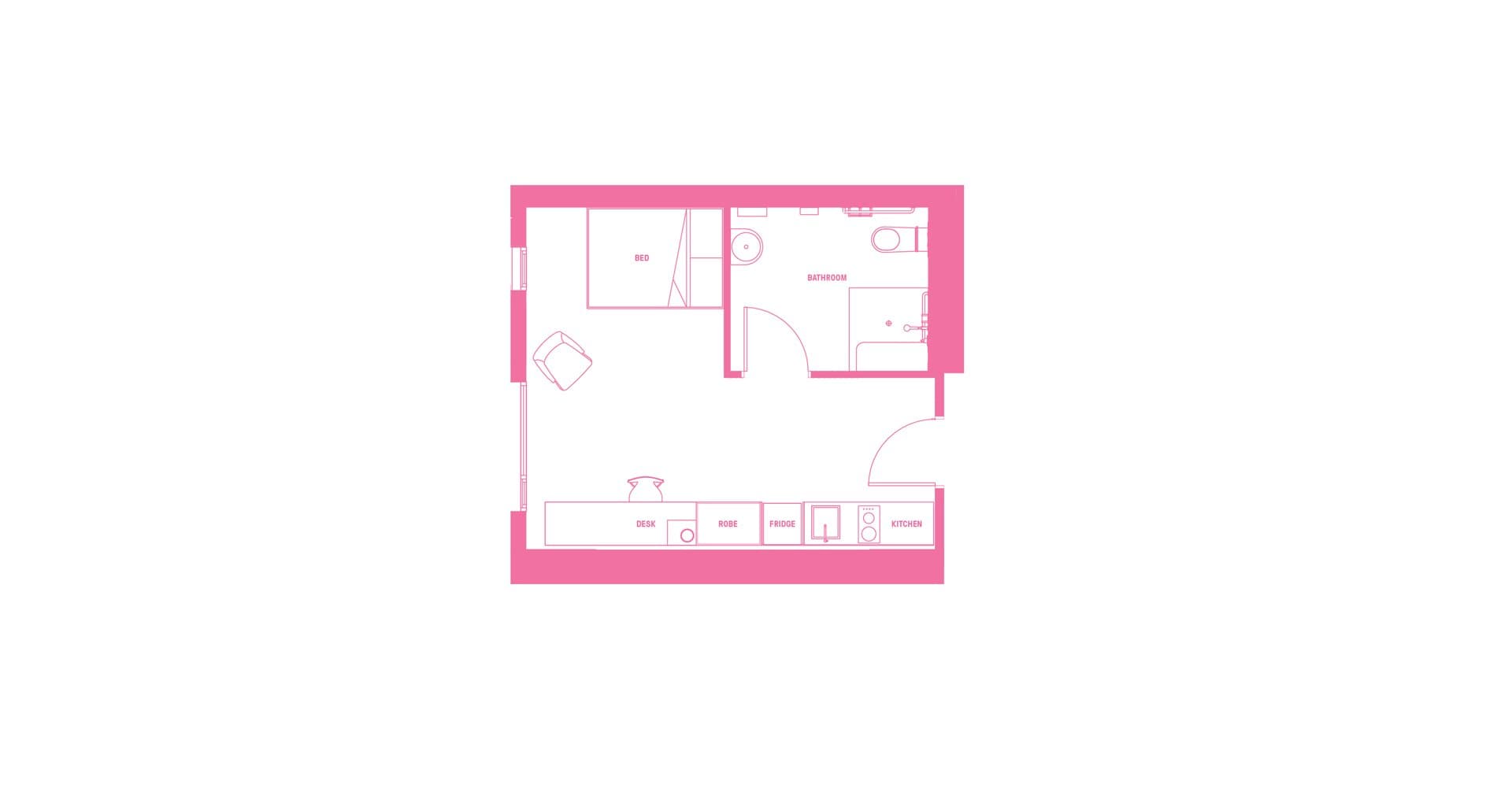 Ultra Studio Apartment - Queen Bed With Standard View - 3