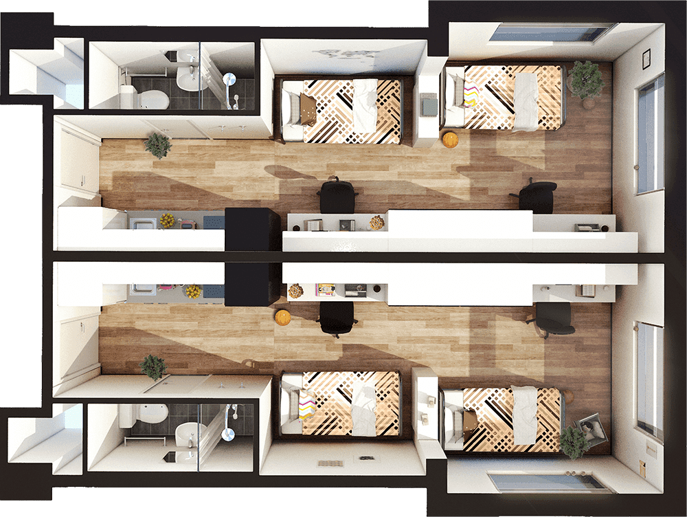 Studio Twin Share ( Low Floor ) - 5
