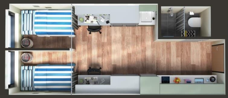 Studio Twin Share ( High Floor ) - 6