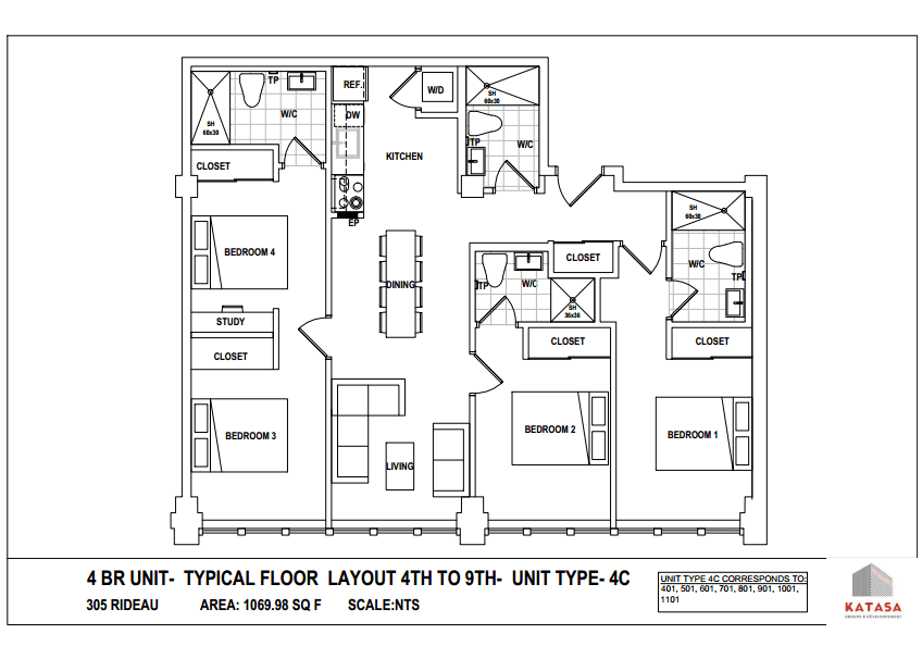 4 Bedroom(shared) - 6