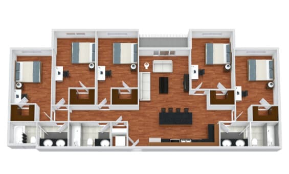 5 Bed 3 Bath Furnished - 2